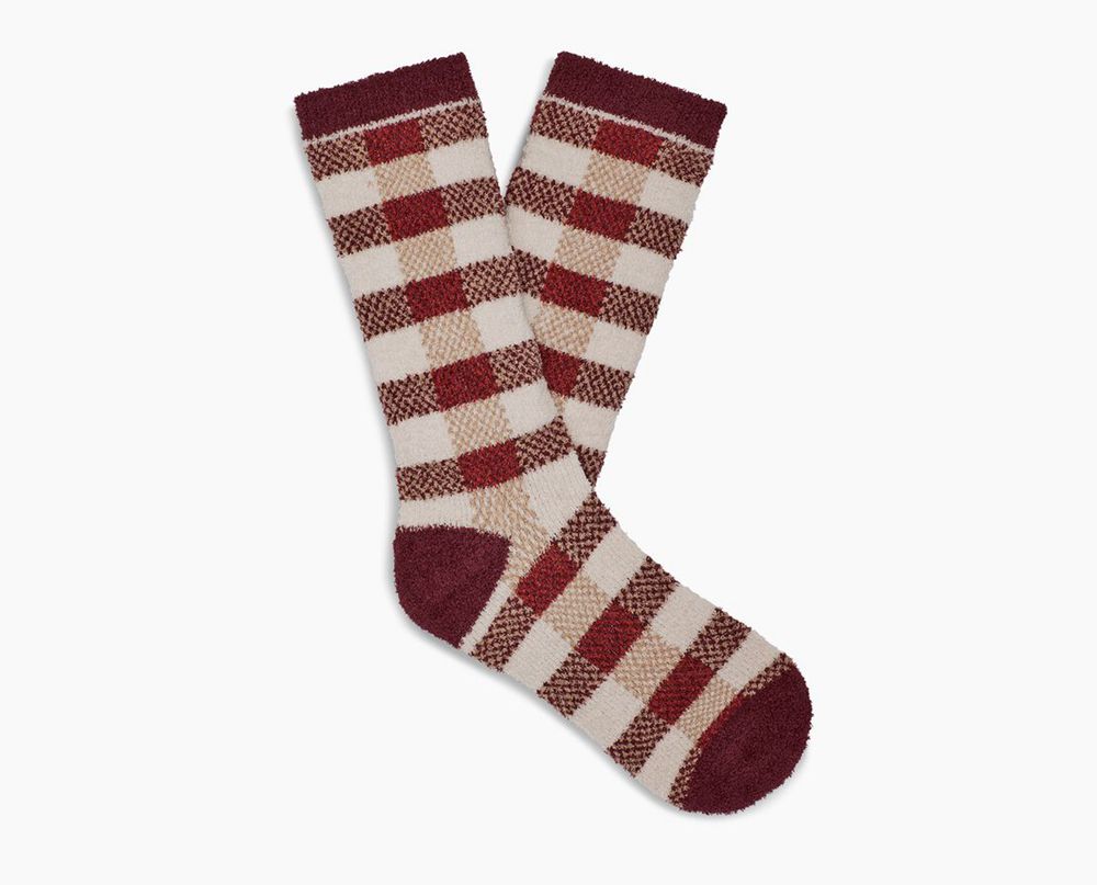 Ugg Sock Mens - Ugg Malcolm Check Crew Multicolor - 307FXEZAH